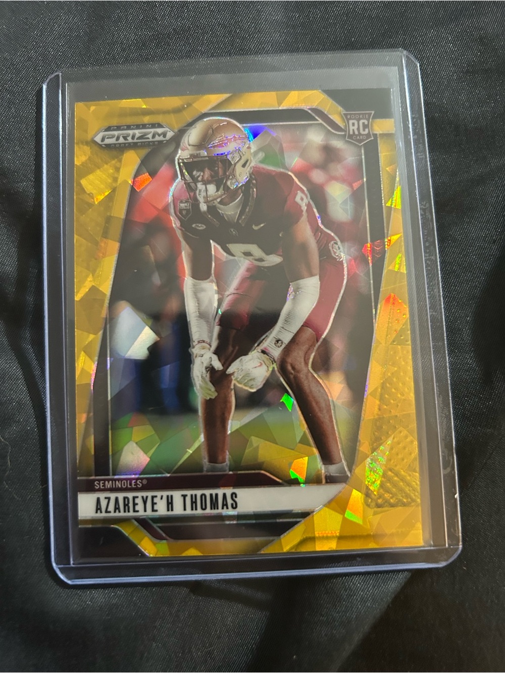Panini Prizm Azareye'h Thomas Gold Prism Trading Card